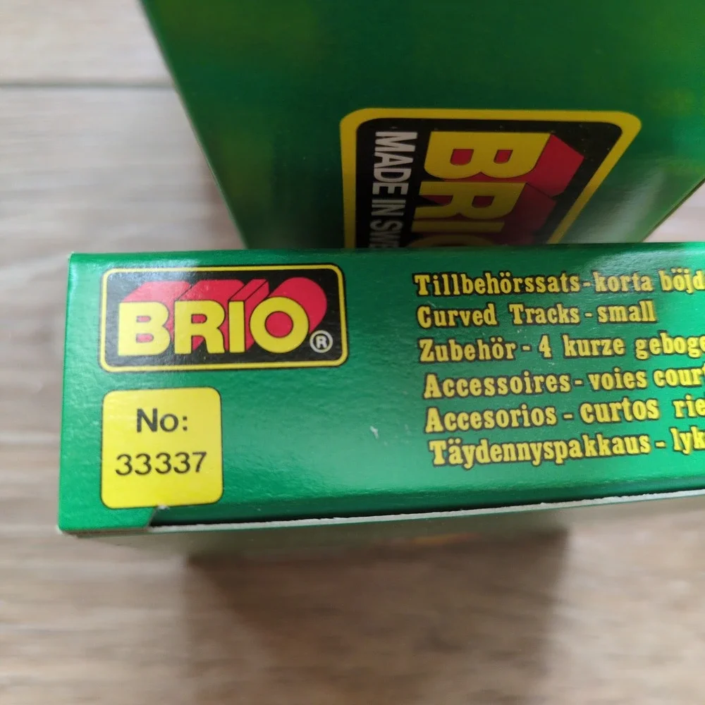 Vtg 90s BRIO Wooden Railway Track Lot 33334 33337 33342 Curved Straight Sweden